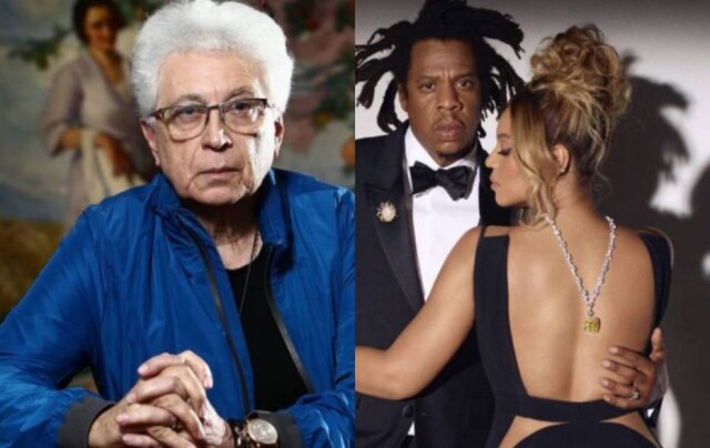 Wilton Junior/Estadão/ Instagram/ @beyonce O escritor Agnaldo Silva e a cantora Beyoncé com o marido Jay-Z
