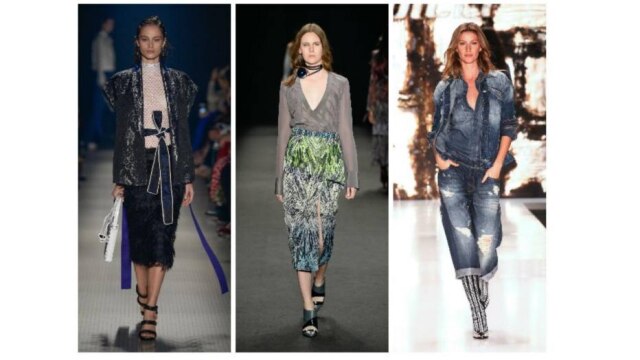 Ze Takahashi, Fernanda Calfat e Marcio Madeira Amarrações, decotes profundos e jeans foram algumas das tendências desfiladas na SPFW