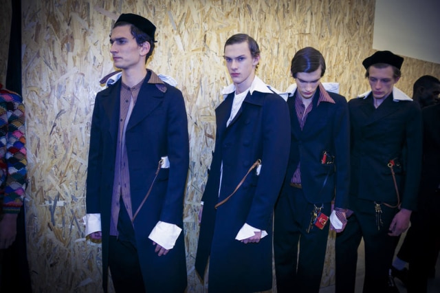 Valerio Mezzanotti/The New York Times Modelos no desfile da Prada, durante a Semana de Moda Masculina de Milão, que ocorreu entre 16 e 19 de janeiro.