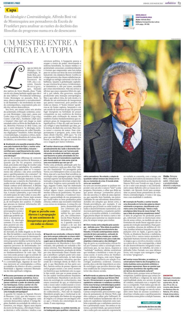 Acervo/Estadão > Estadão -15/5/2010