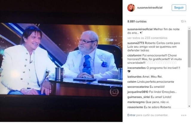 Instagram/Reprodução Postagem de Susana Vieira no Instagram