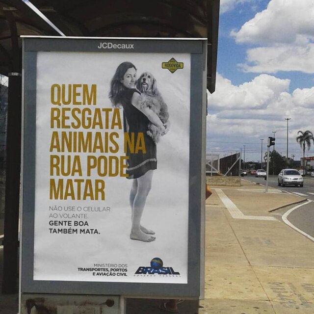 Reprodução/Twitter Campanha traz imagens alegres e positivas junto à frase "Gente boa também mata"