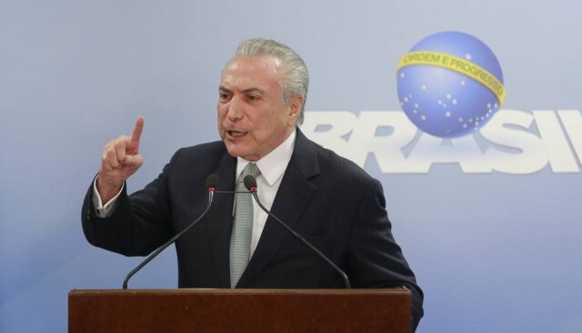 Dida Sampaio/Estadão Aristas pedem saída do presidente Michel Temer (PMDB).