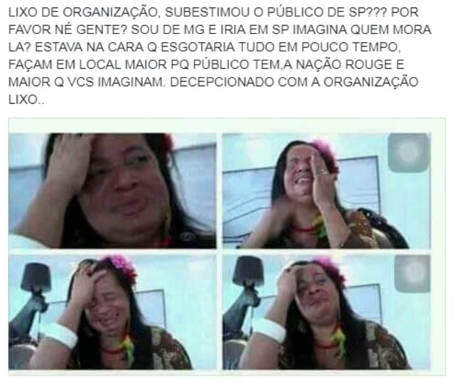 Facebook/Evento Chá Rouge São Paulo Fãs relatam problemas ao comprar ingressos de show do Rouge em São Paulo.