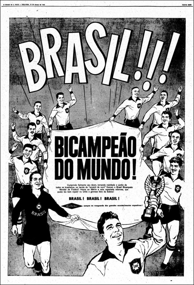 Acervo/Estadão Publicidade da Gillette no Estadão de 19/6/1962