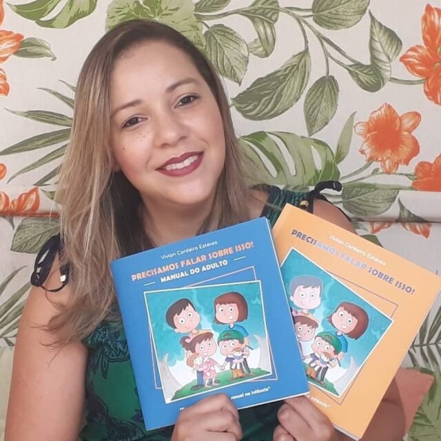 Instagram/@psicologa_vivianesteves A psicóloga Vivian Cordeiro Esteves, autora de dois livros sobre prevenção da violência sexual na infância.