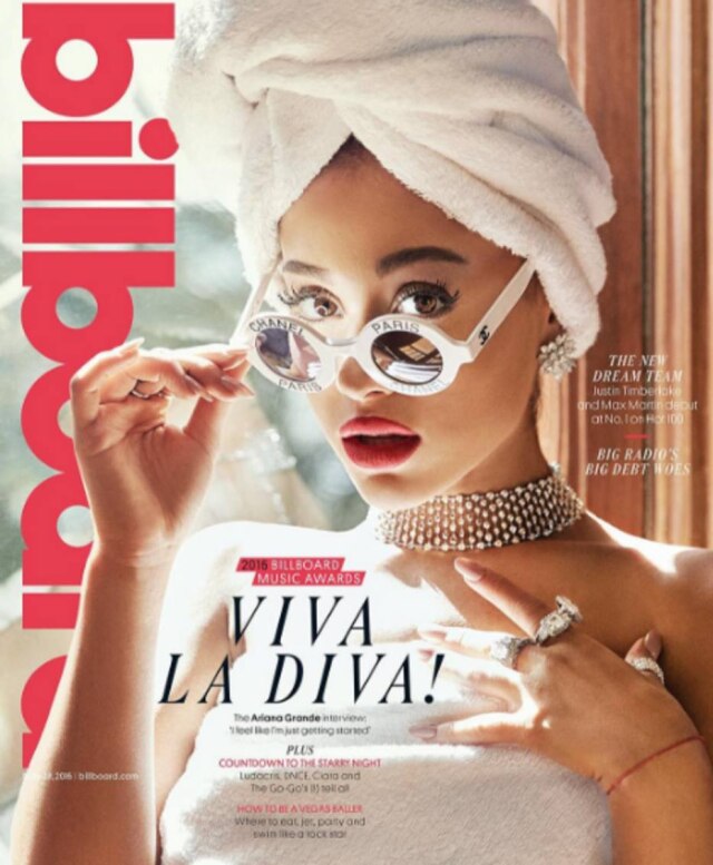 Reprodução/Instagram Ariana Grande em ensaio feito para a revista Billboard americana.
