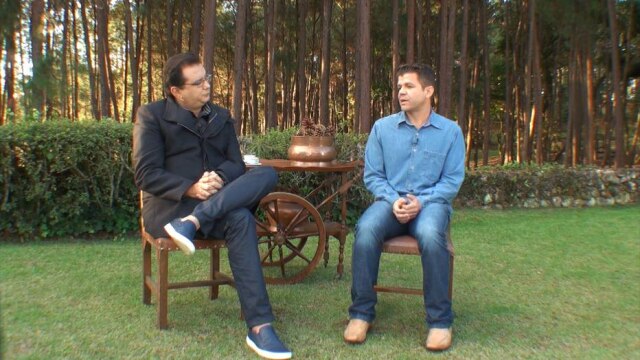Rede Record/Divulgação Rogério Olberg diz que ele e Suzane querem formar uma família juntos