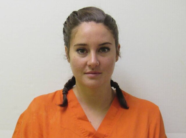 Courtesy Morton County Sheriff's Department/Handout via REUTERS Shailene Woodley em foto do Departamento de Xerife de Morton County na Dakota do Norte, nos Estados Unidos