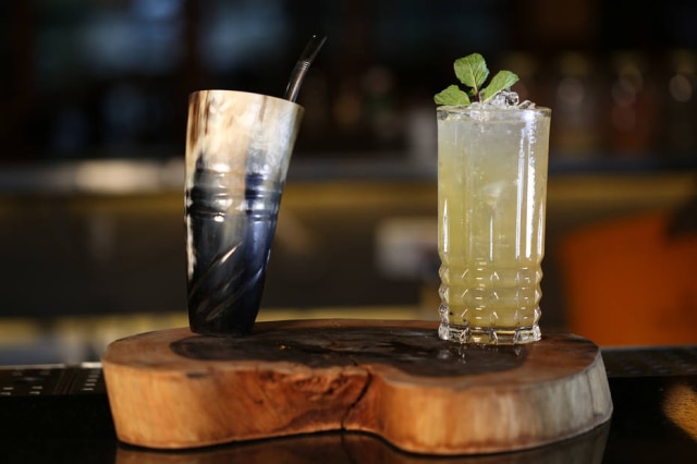 Bruno Nogueirão/Estadão Tereré Fizz, drinque com erva-mate, rum e água com gás.