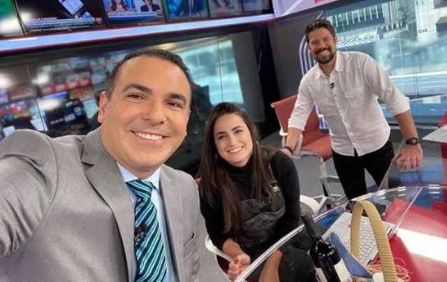 Instagram / @rgottino Reinaldo Gottino, Mari Palma e Phelipe Siani na CNN Brasil