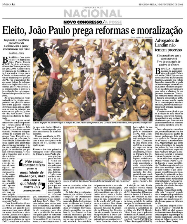 Acervo/Estadão > Estadão - 03/02/2003
