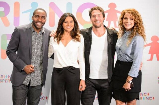 Ramón Vasconcellos/Globo Divulgação Dira Paes, Lázaro Ramos, Leandra Leal e Flávio Canto promovem o projeto