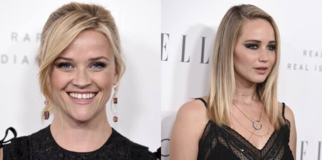 Jordan Strauss/Invision/AP Reese Witherspoon e Jennifer Lawrence contaram, durante evento da revista 'Elle', sobre assédios que sofreram no início da carreira.