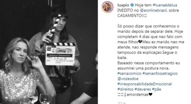Instagram/@luapio A atriz e apresentadora Luana Piovani.