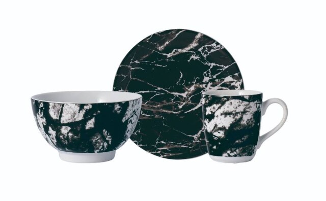Larakasashop Kit duplo, com 6 peças, pratos para sobremesa, caneca e bowl, de porcelana. Por R$ 75,80 no LARAKASASHOP