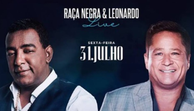 Divulgação Cantor Leonardo fará live com vocalista do Raça Negra