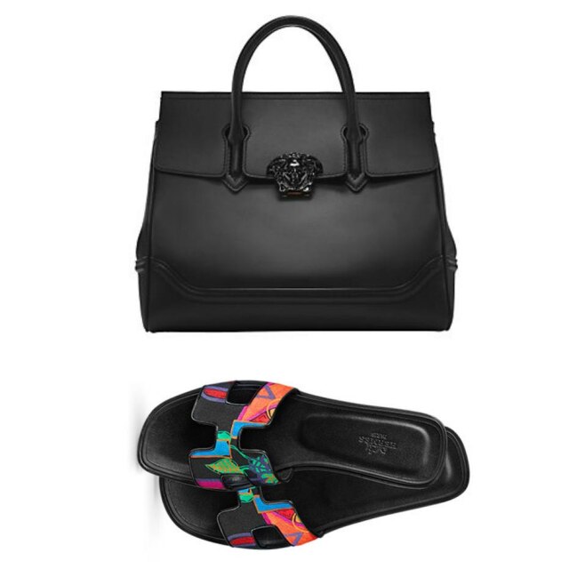 Divulgação A bolsa da Versace usada por Marina custa R$15 mil e a sandália R$2,2 mil.