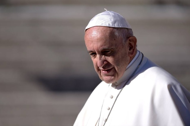 AFP PHOTO / FILIPPO MONTEFORTE Papa Francisco