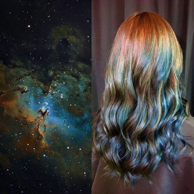 Instagram/ @uggoff Uma de suas inspirações para uma tintura inovadora foi o céu estrelado