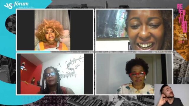 YouTube / @Virada Sustentável Elza Soares em painel da Virada Sustentável em 2020