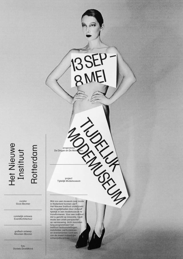 Divulgação Poster criado para a divulgação da abertura do Museu Temporário da Moda, na Holanda