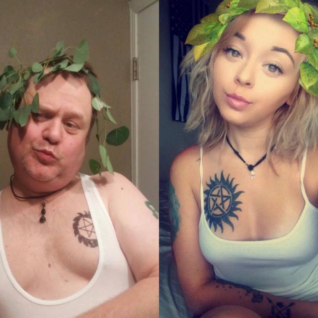 Facebook/Reprodução 'Meu pai me constrange nas redes sociais', escreveu Cassie na legenda da publicação