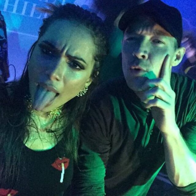 Instagram/Reprodução Anitta e Diplo se aproximaram no Lollapalloza 2016.