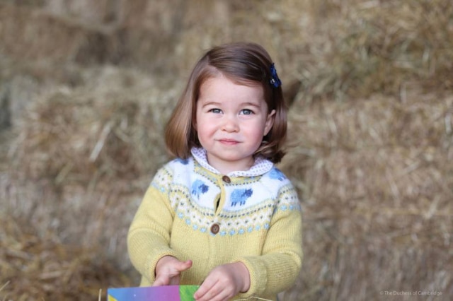Duquesa de Cambridge A princesa Charlotte em foto tirada pela mãe Kate Middleton