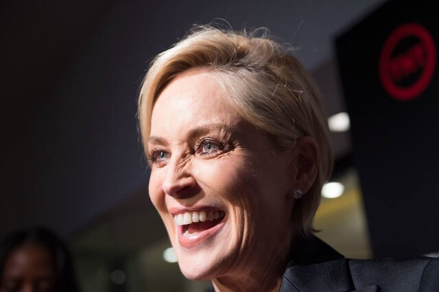 Valerie Macon / AFP A atriz Sharon Stone no lançamento do filme 'Agente X', em 2015