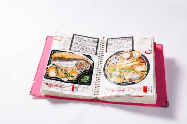 Caderno de Itsuo Kobayashi, ex-chef, que retratou todas as suas refeições ao longo de três décadas. 