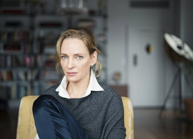 Damon Winter/The New York Times A atriz Uma Thurman em sua casa, em Nova York