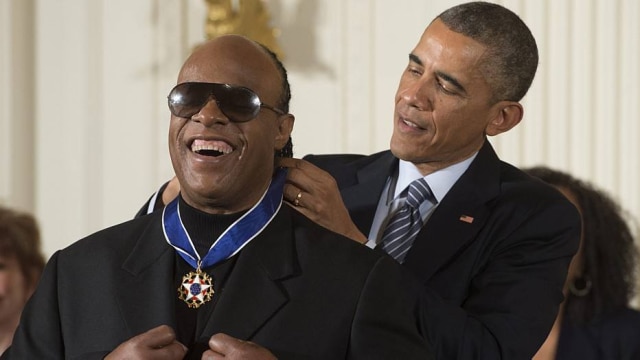EFE Cantor e compositor Stevie Wonder também foi um dos 18 homenageados com a Medalha da Liberdade concedida por Obama.