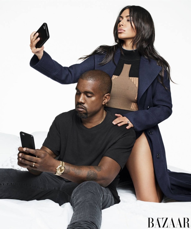 Reprodução/Harper's Bazaar O casal foi clicado por Karl Lagerfeld, da Chanel