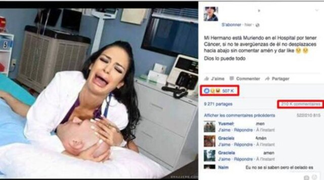 Reprodução/Facebook Cena foi extraída de um filme pornográfico