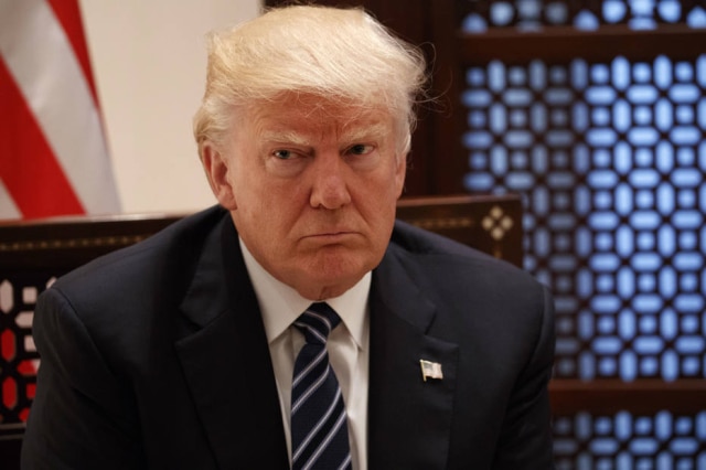 Evan Vucci/AP Trump está em Belém, na Cisjordânia, para encontro com o presidente da Autoridade Palestina, Mahmud Abbas
