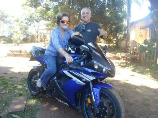 Acervo Pessoal/ Fausto Moura Fausto e Dona Blanche vão passear de moto em cidades vizinhas