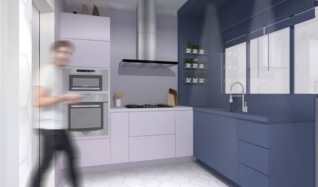 Ana Yoshida Arquitetura e Interiores Ana Yoshida sugeriu uso de cores na cozinha e cerâmica branca