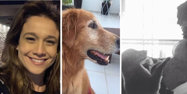 Instagram / @gentilfernanda Fernanda Gentil tem uma cadela de 13 anos que acompanhou o crescimento de sua família.