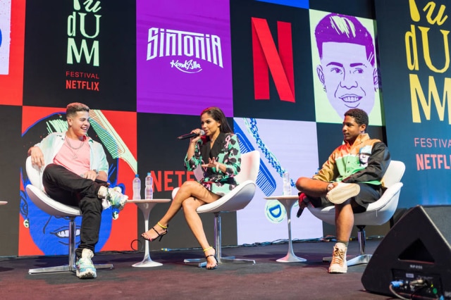 Divulgação/ Netflix Elenco de 'Sintonia' no Tudum Festival Netflix