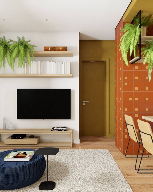 Quattrino Arquitetura Porcelanato com aspecto amadeirado traz praticidade