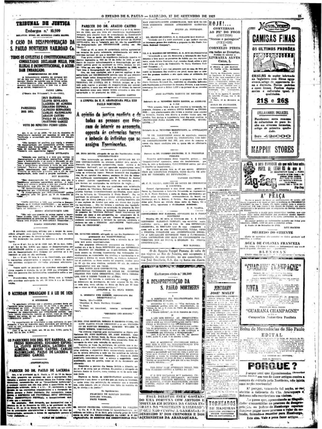 Acervo/Estadão >> Estadão - 17/09/1921