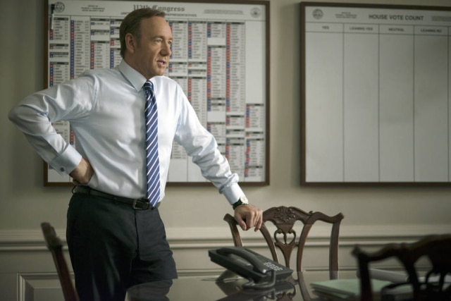 Nathaniel Bell/Netflix via The New York Times Kevin Spacey como Frank Underwood em 'House of Cards'