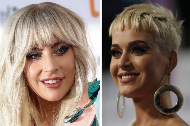 Mark Blinch / Reuters | Mario Anzuoni / Reuters Lady Gaga presenteou a amiga Katy Perry
