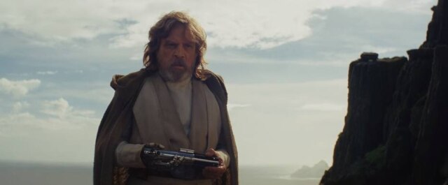Cena do filme 'Star Wars: Os Últimos Jedi'/Lucasfilm/Divulgação Um display levantou suspeitas sobre o papel de Luke Skywalker em 'Star Wars: Os últimos Jedi'
