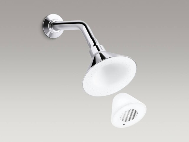 Kohler Brasil Chuveiro Moxie com caixa de som sem fio acoplada. De R$ 1.188 por R$ 950,40, na Kohler Brasil.