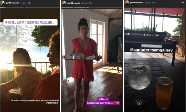 Instagram / @gentilfernanda Fernanda Gentil compartilhou os momentos ao lado da namorada por stories do Instagram.