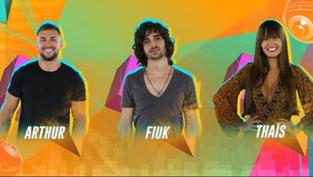 Divulgação/TV Globo Arthur, Fiuk e Thaís estão no paredão do BBB21