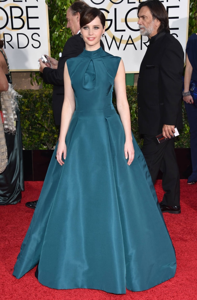 John Shearer/Invision/AP Felicity Jones, de Christian Dior
