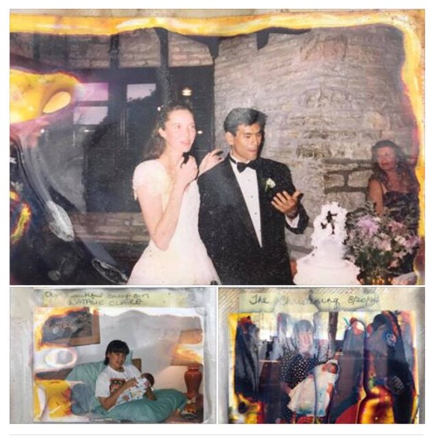 Facebook/ Lauren Thompson Millerno O álbum tinha fotos do casamento do irmão de Margaret e dos primeiros dias após a adoção da filha, Natalie